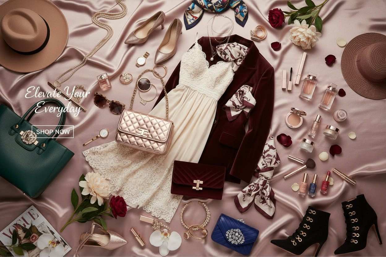 Add more attractive and fashionable things in this picture